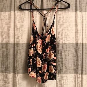 Black Floral Tank
